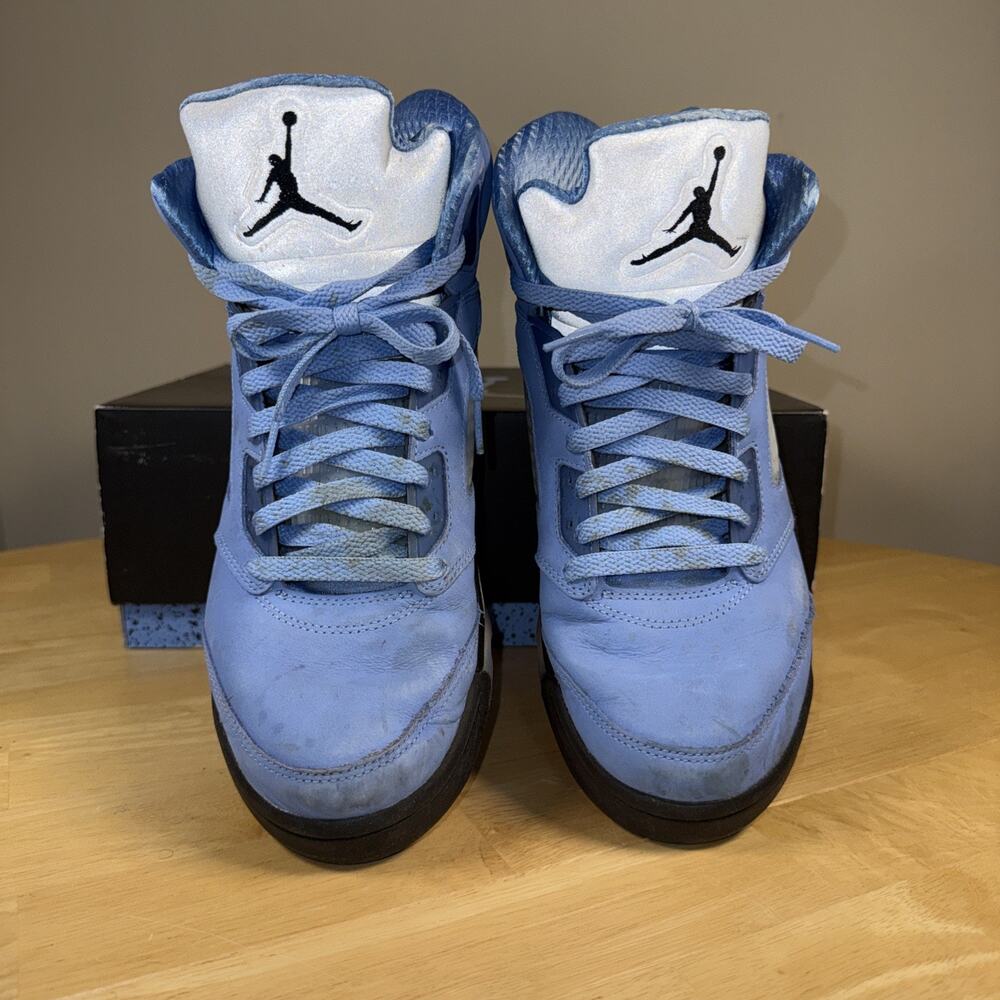 Jordan 5 University Blue Sneakers Size 9.0 UNC OG BOX & Locks - Picture 4 of 9